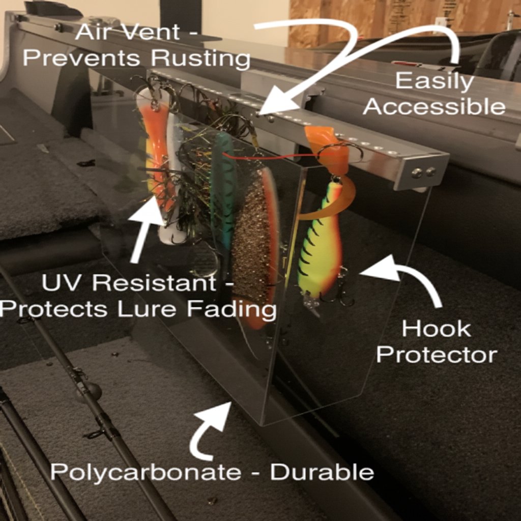 Lure Rack Hook Guard Annotated